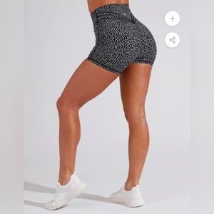 Buffbunny Collection Black and White Patterned Legacy Biker Shorts
